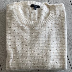 J Crew Cream Eyelet Sweater 3X